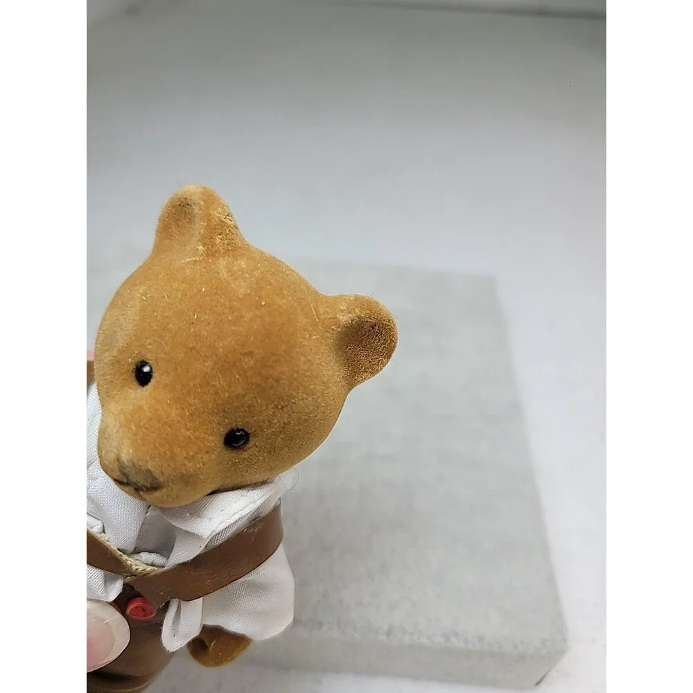 Vintage 80s Sylvanian Brown Simba Bear Forest Baerenwald Calico Critter 4.5